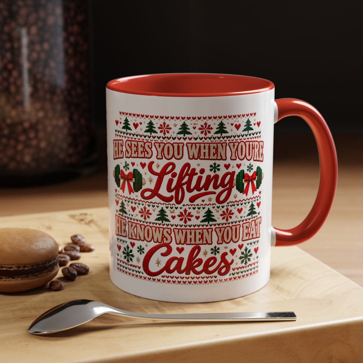 He Sees You Lifting Christmas Mug