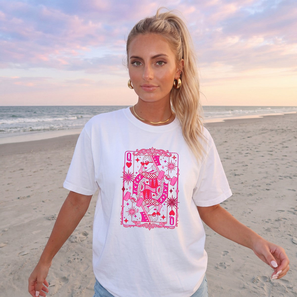 Queen of Hearts Premium Cotton T-Shirt
