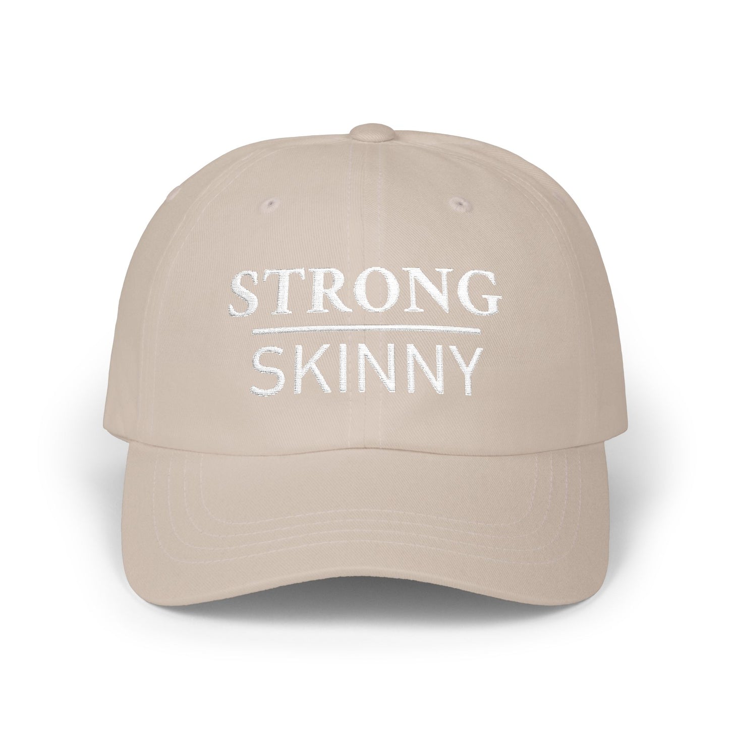 Strong Over Skinny Embroidered Hat