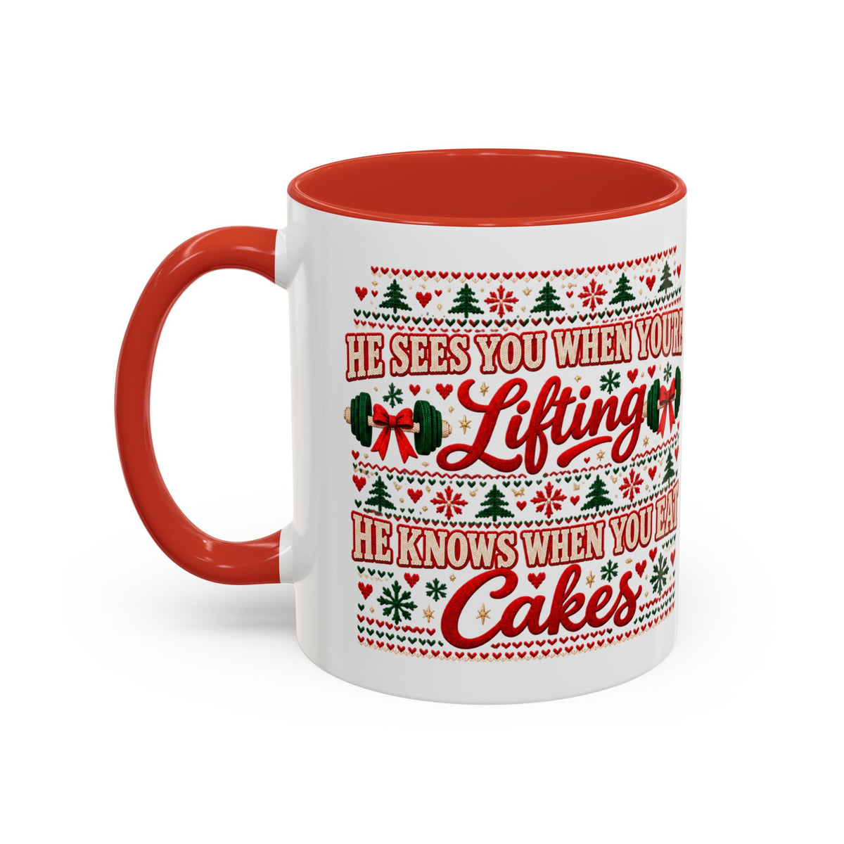 He Sees You Lifting Christmas Mug