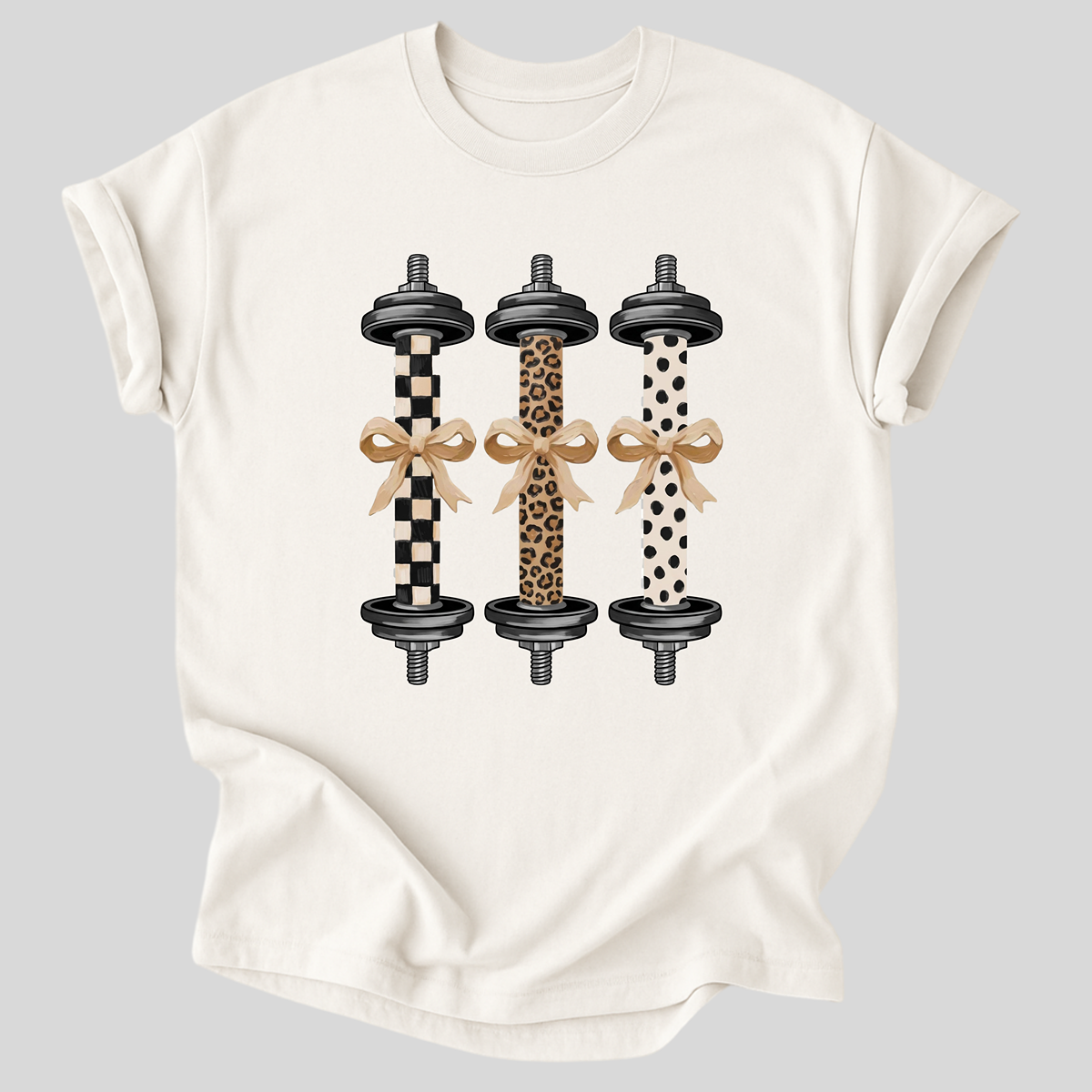 Dumbbells Trio Pattern Premium Tee