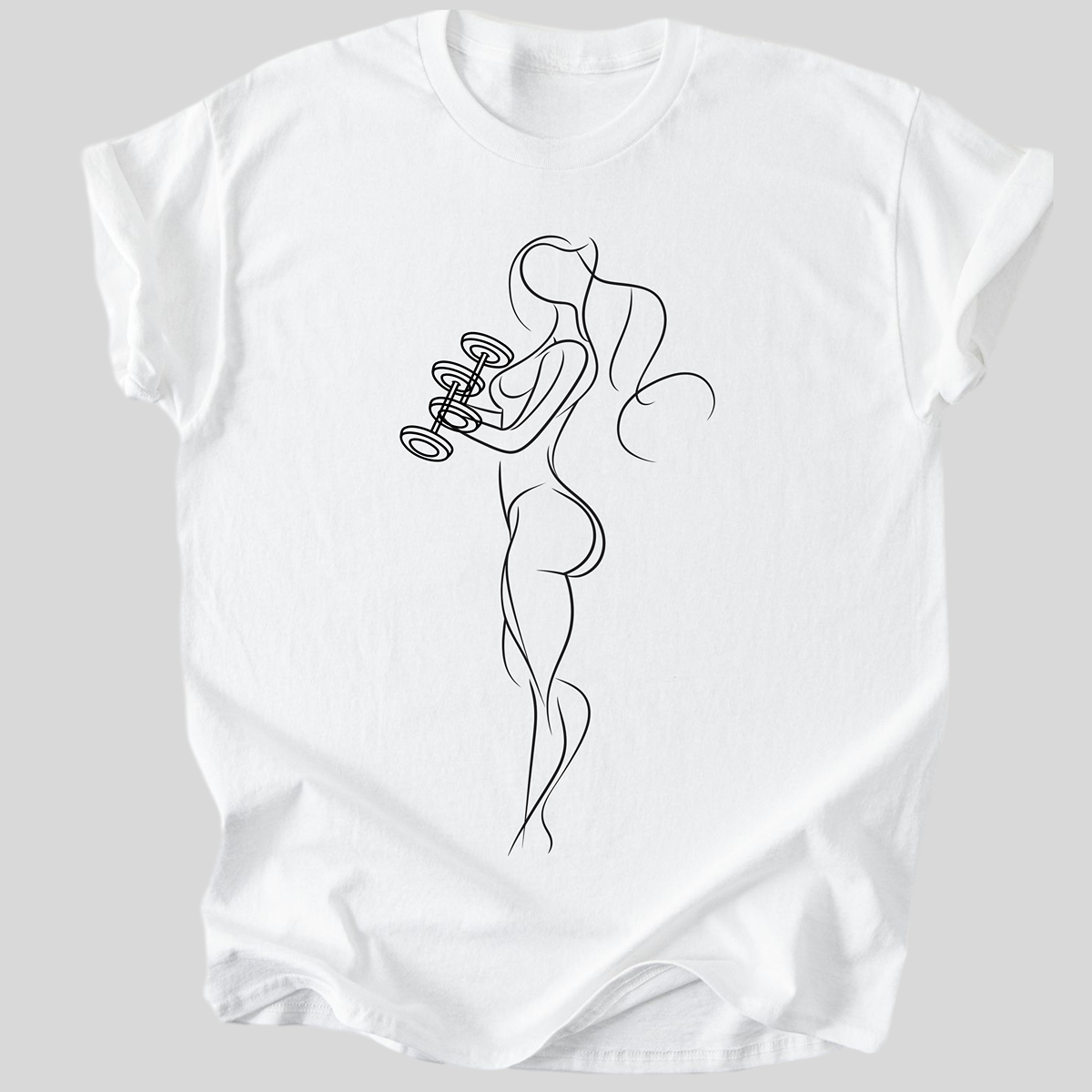 Dumbbells Line Art Premium Tee